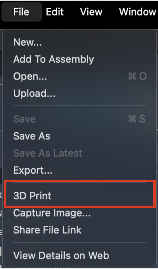 3DPrint-menu